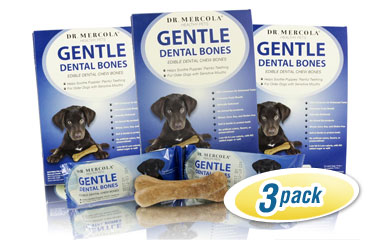 Medium Gentle Dental Bones (12 bones per box): 3 boxes
